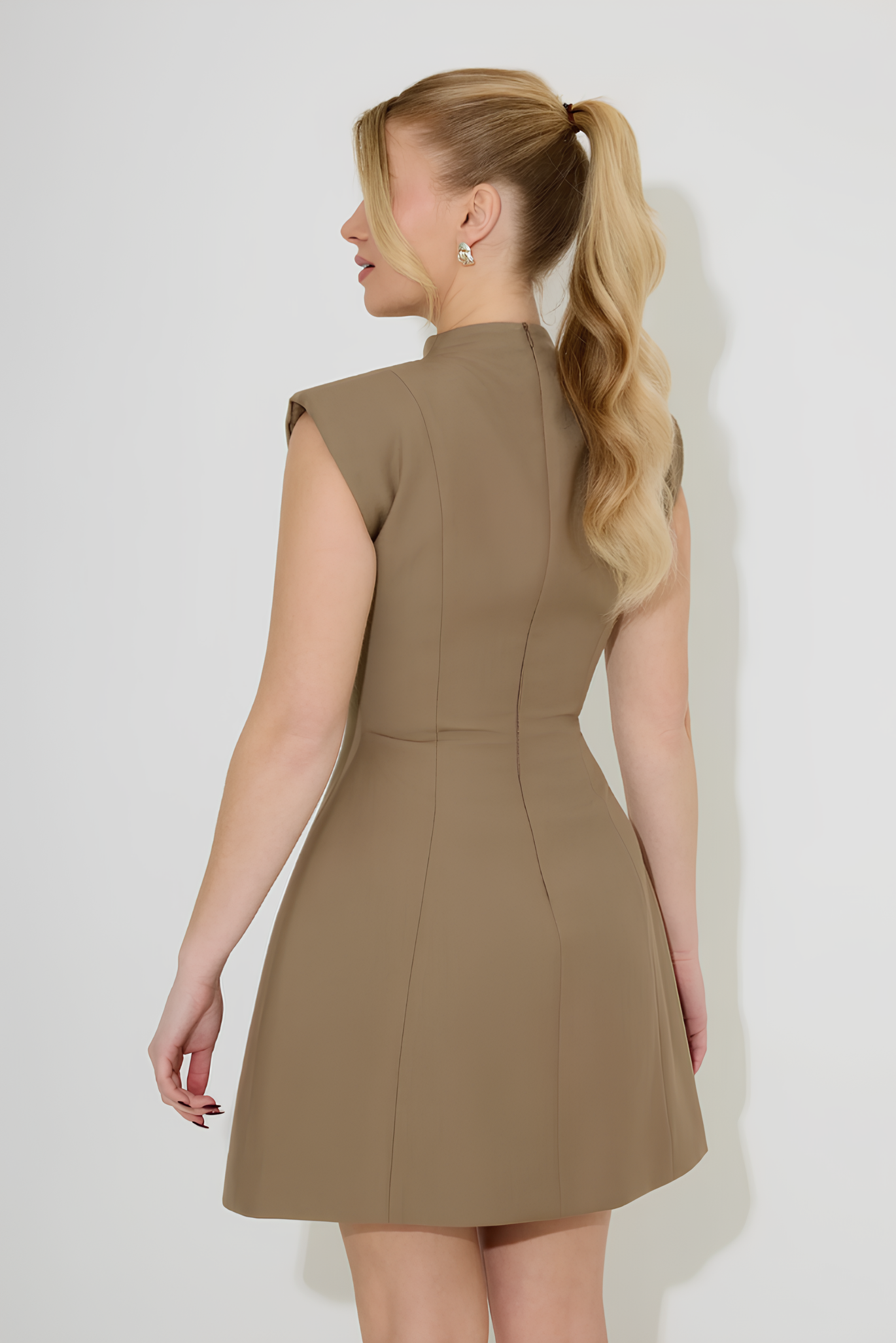 AUREVA | Sleeveless Button Mini Dress