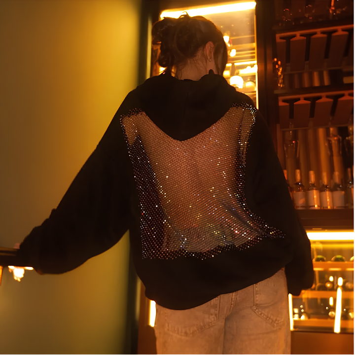 AUREVA | Rhinestone Corset Sweatwer