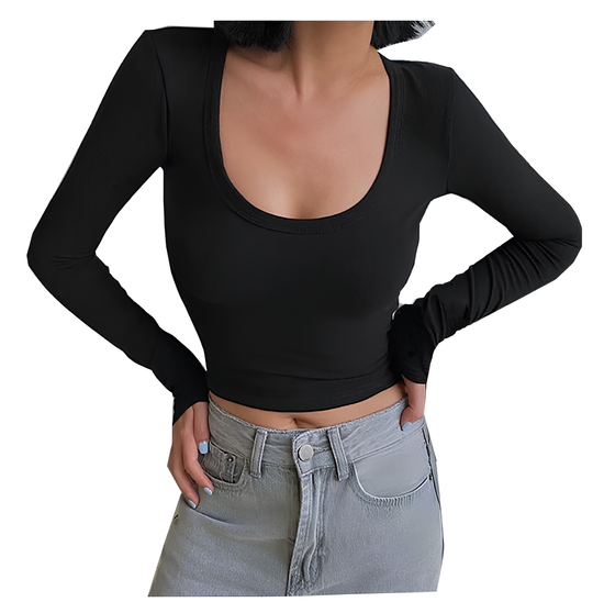 AUREVA | Long-Sleeve Crop Top