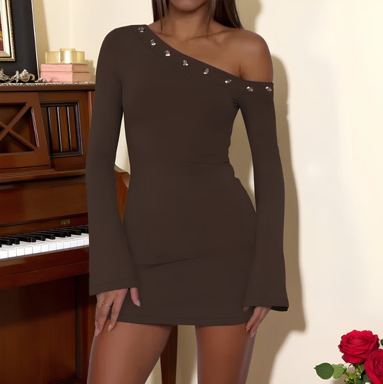 AUREVA | Elegant One-Shoulder Mini Dress