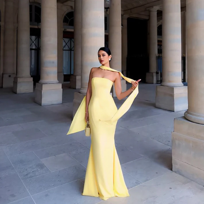 AUREVA | Sculpted Elegance Mermaid Maxi Dress