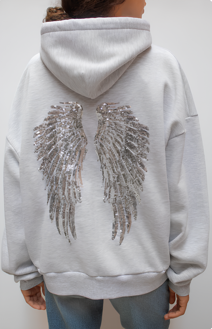 AUREVA | Hoodie Angel Wings Sequins