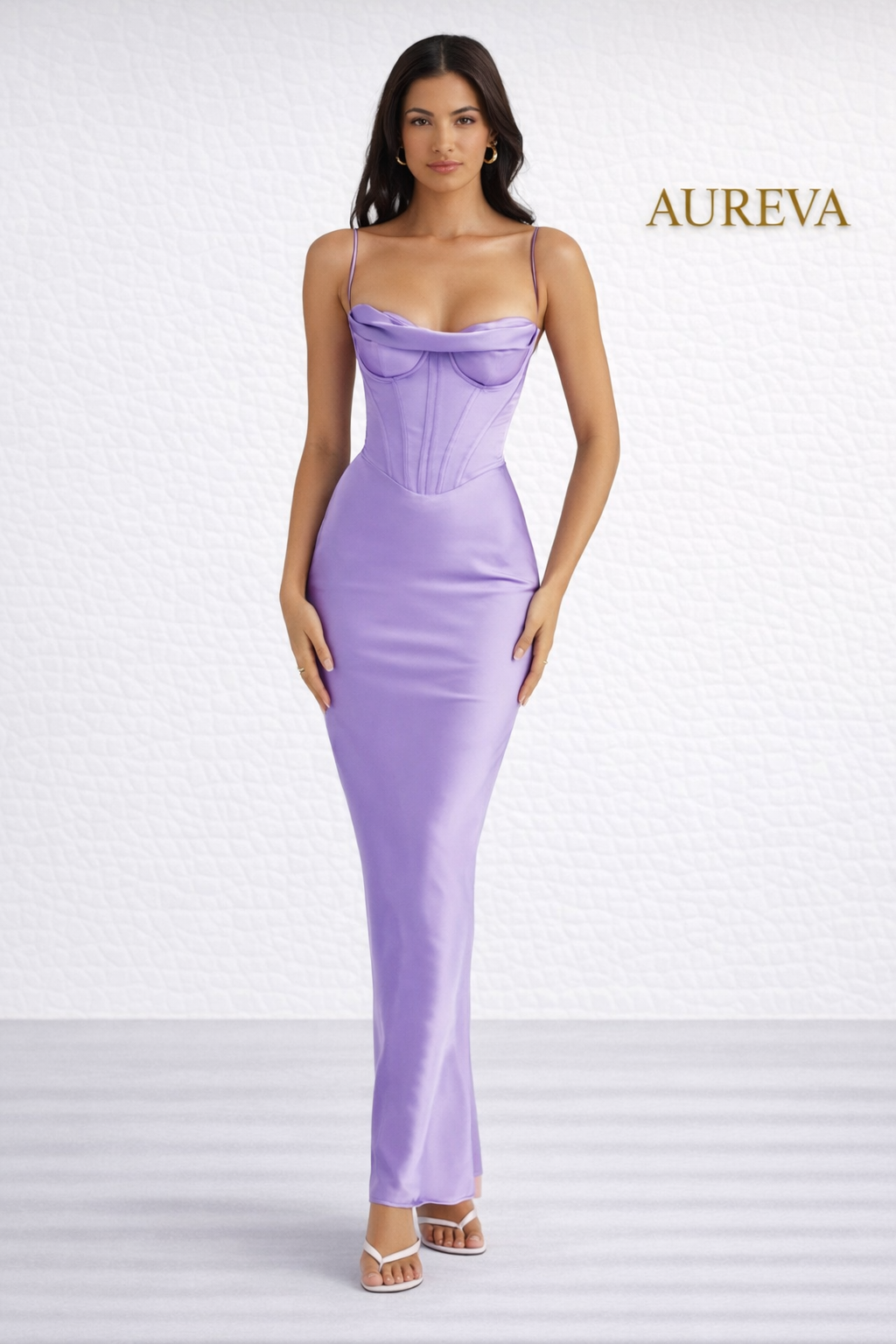AUREVA | Corset Satin Dress