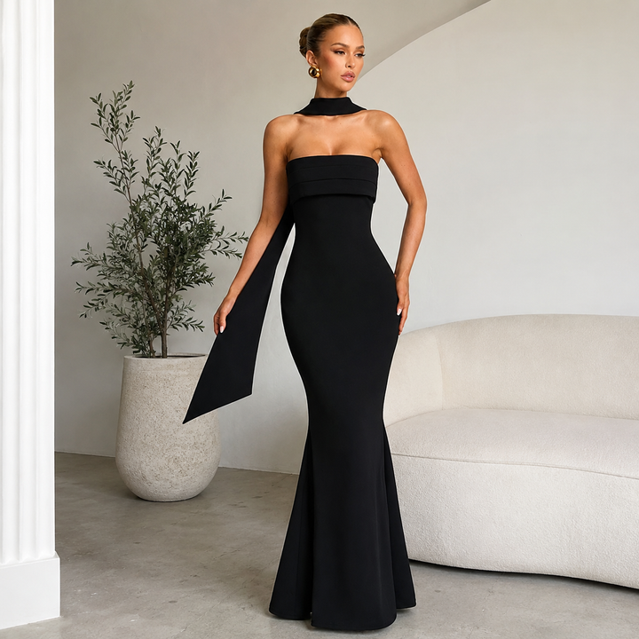 AUREVA | Sculpted Elegance Mermaid Maxi Dress