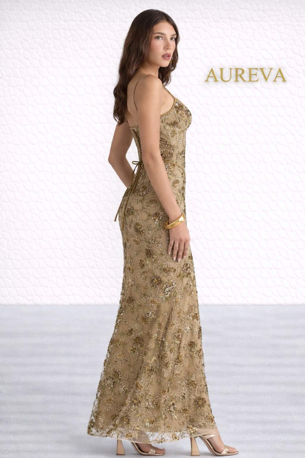 AUREVA | Luxury Embroidered Maxi Dress