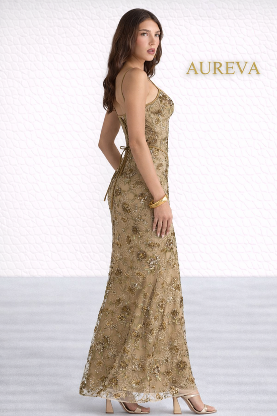 AUREVA | Luxury Embroidered Maxi Dress