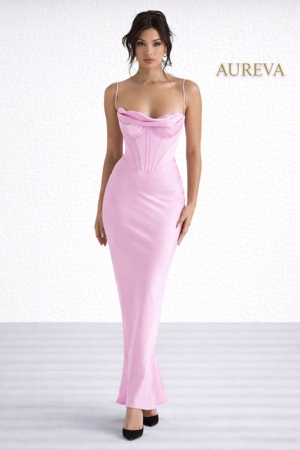 AUREVA | Corset Satin Dress