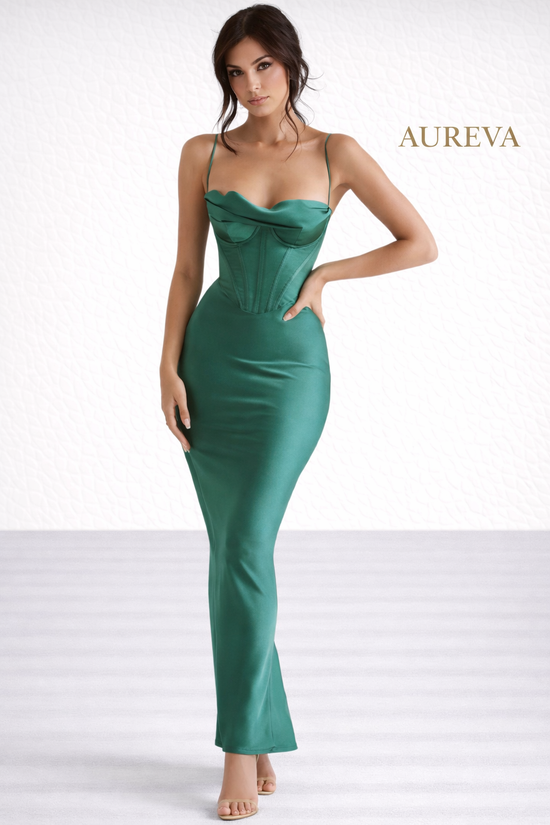AUREVA | Corset Satin Dress