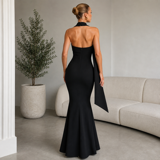 AUREVA | Sculpted Elegance Mermaid Maxi Dress