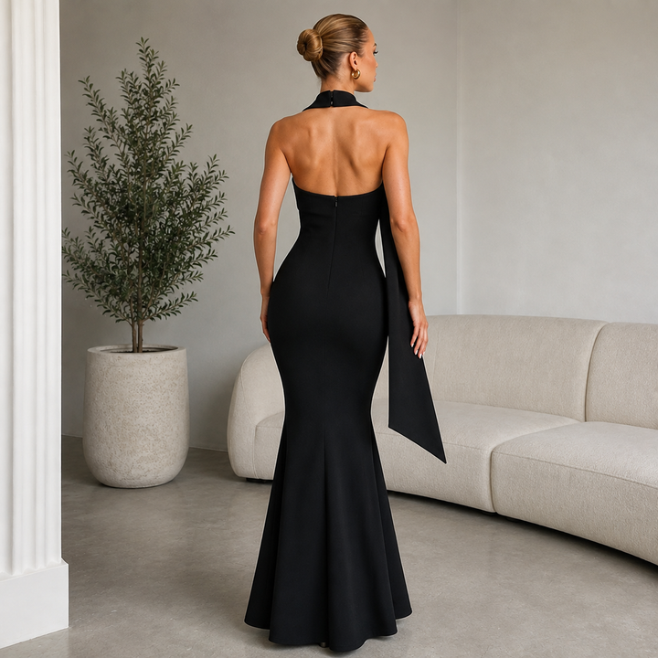AUREVA | Sculpted Elegance Mermaid Maxi Dress