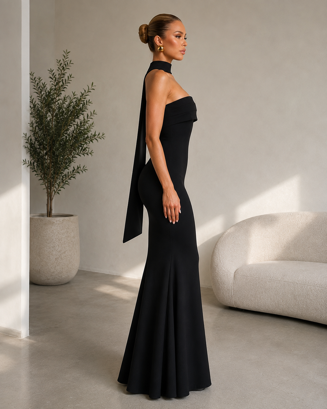 AUREVA | Sculpted Elegance Mermaid Maxi Dress