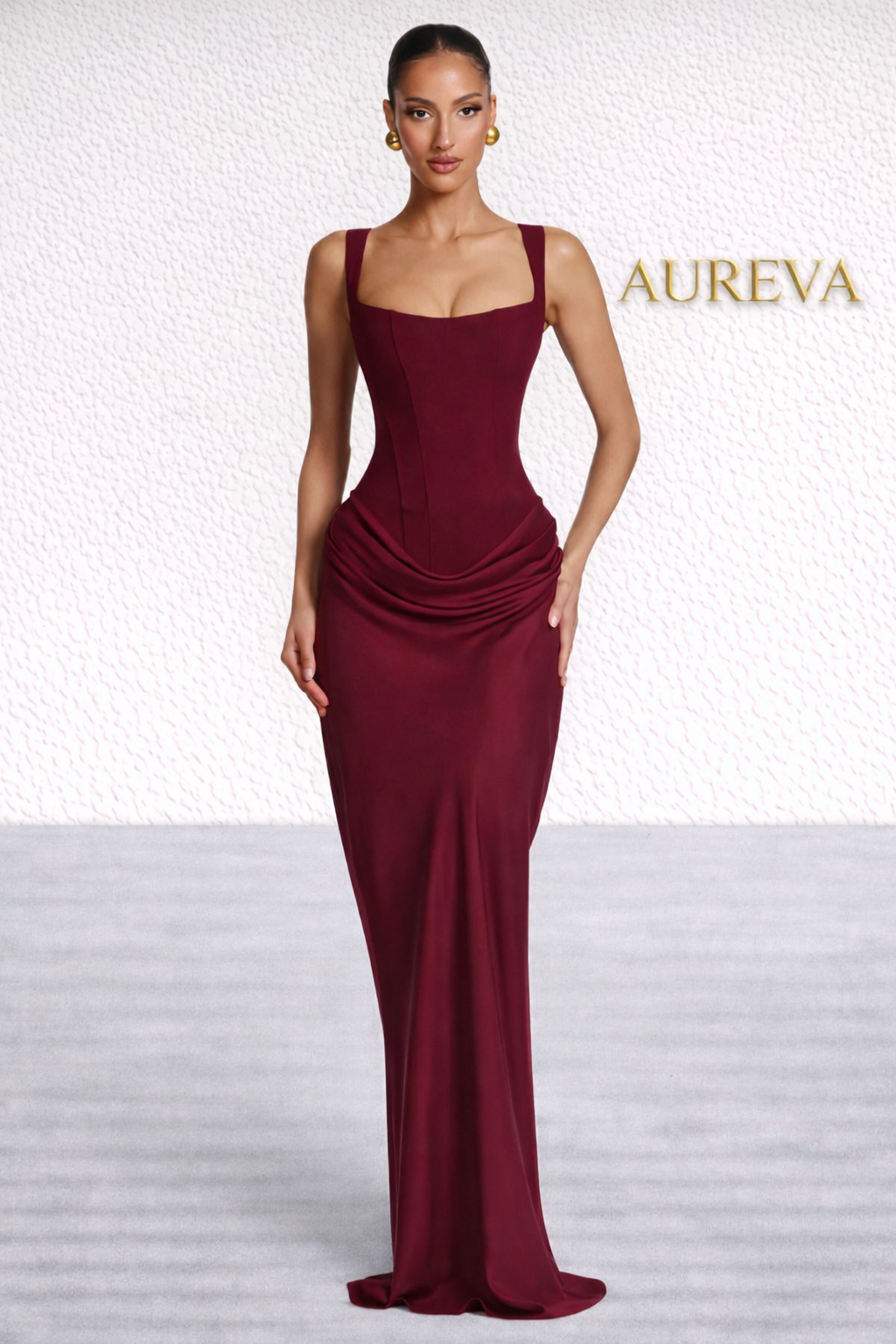 AUREVA | Ruby Sculpted Silhouette